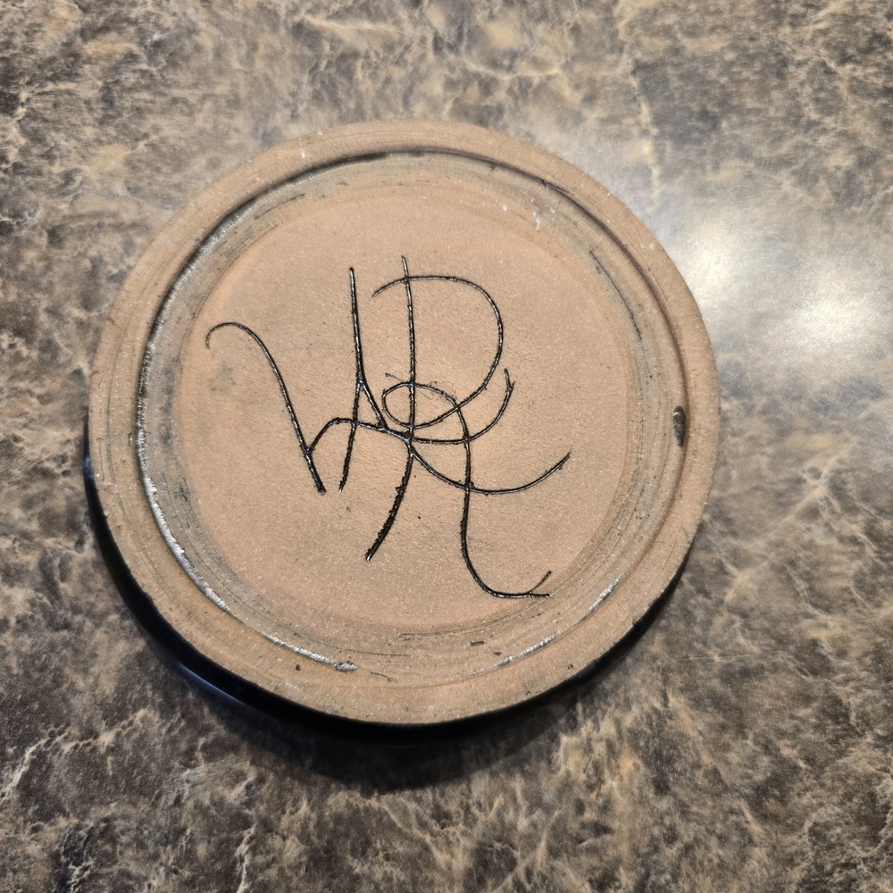 Handmade Studio Pottery‎ Ashtray Signed Blue & Brown Glazed Ceramic, 5" - Picture 3 of 4